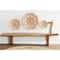 Light Brown Palm Wood Traditional Abstract Wall Decor Set